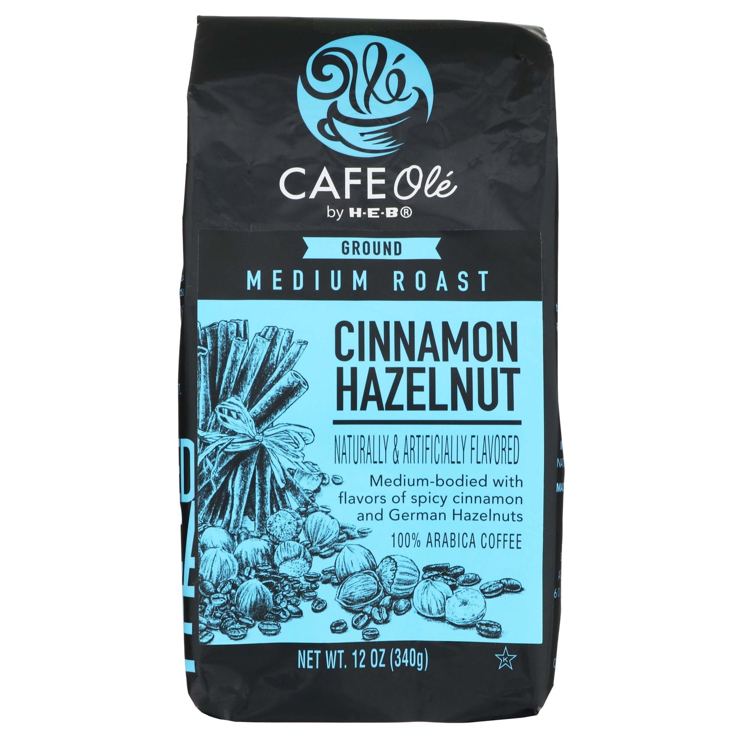 Heb Cafe Ole Cinnamon Hazelnut Medium Roast Ground Coffee (Pack Of 3)