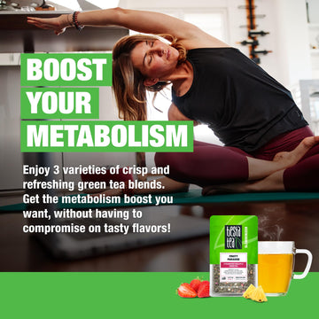 Tiesta Tea Green Tea Gift Box, Loose Leaf Variety Box, 3 Pouches, Medium Caffeine, 1.6 Ounce