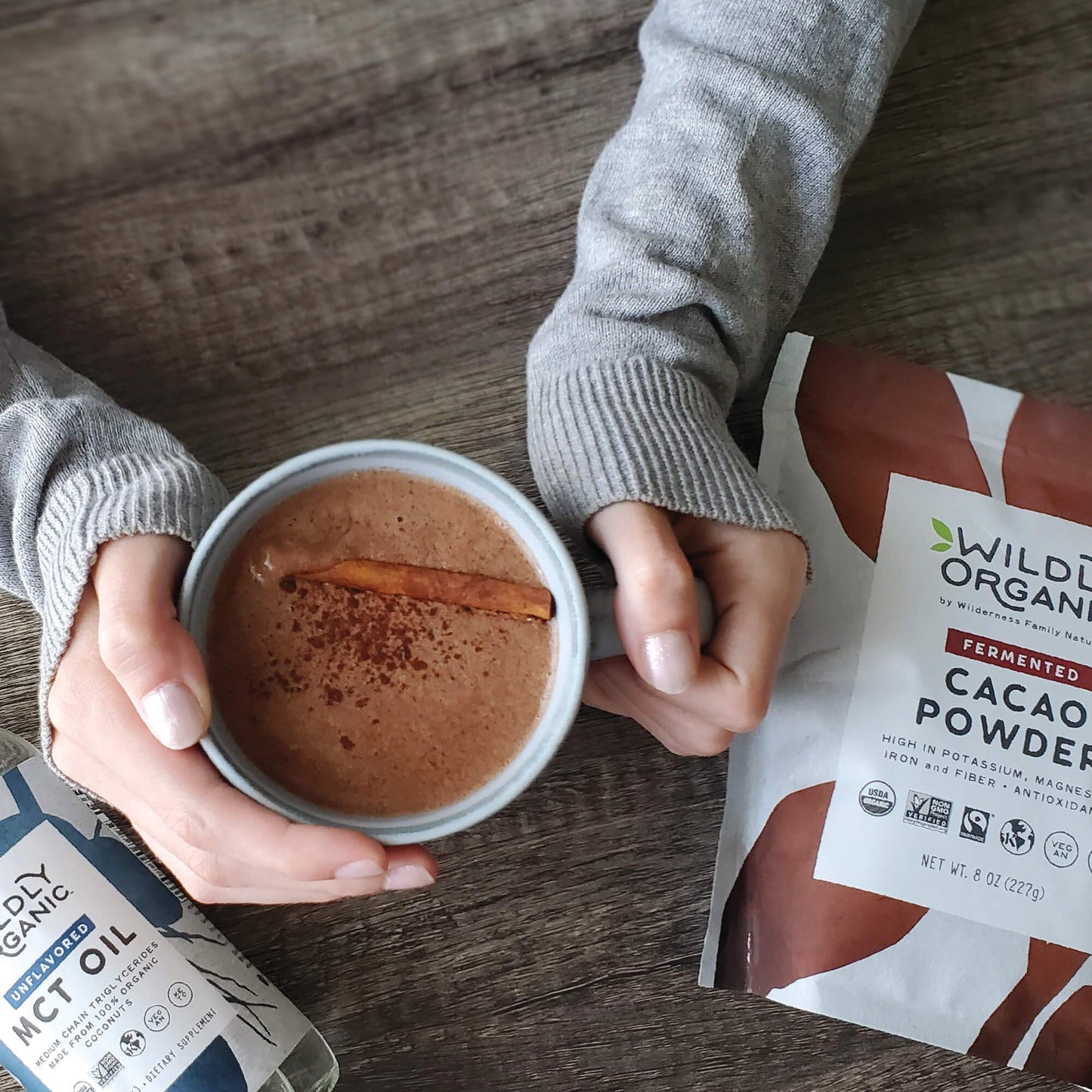 Wildly Organic Fermented Cacao Powder 16 Oz, 1 lb Bag - Organic, Non-Alkalized, Minimally Processed, High in Antioxidants, Raw,