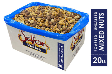 Deluxe Fancy Mixed Nuts Roasted Unsalted (No Peanuts), 20 Lbs. Bulk Case, Kosher