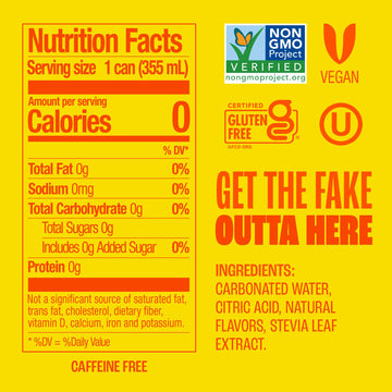 Zevia Zero Sugar Soda, Orange, 12 oz Cans (24-Pack) - Naturally Sweetened, Non-GMO Project Verified, Gluten-Free, Vegan