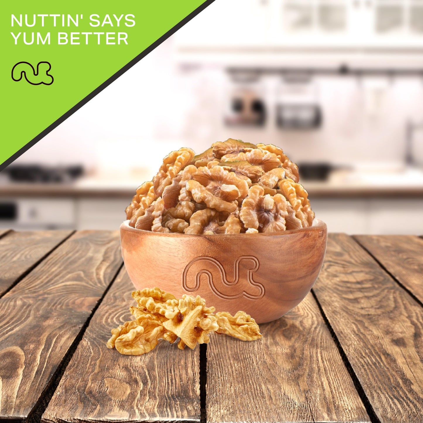 Nut Cravings - Raw Walnuts Halves & Pieces, Unsalted, Shelled, (32Oz - 2 Lb) Bulk Nuts Packed Fresh In Resealable Bag - Kosher H