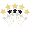 Gyufise 42Pcs Star Cupcake Toppers Glitter Assembled Twinkle Star Cupcake Picks Wedding Engagement Bridal Shower Birthday Party