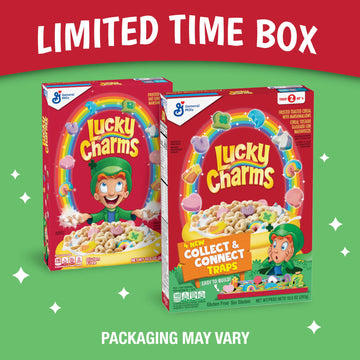 Lucky Charms Gluten Free Cereal with Marshmallows, Kids Breakfast Cereal, Made with Whole Grain, 10.5 oz