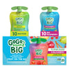 Gogo Squeez Big Variety Pack, Big Pear & Big Raspberry, 4.2 Oz. (Pack Of 20), Unsweetened Fruit Snacks For Kids, Gluten Free, Nu