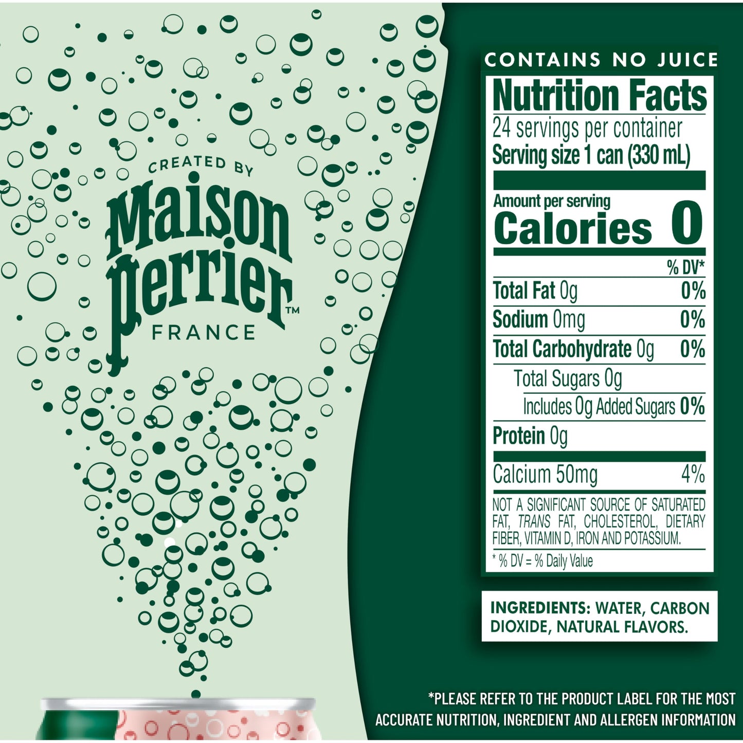 Maison Perrier Sparkling Water, G fruit Flavor, 11.15 Fl Oz Cans, 8 Count, Pack of 3, Model 074780612579