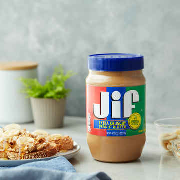 Jif Extra Crunchy Peanut Butter, 40 Ounces, 7g (7% DV) of Protein per Serving, Packed with Peanuts for Extra Crunch, No Stir Pea