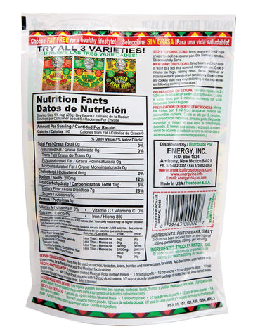 Generic Mexicali Rose Instant Mexican Refried Beans 6 oz FAT-FREE(2-Pack)