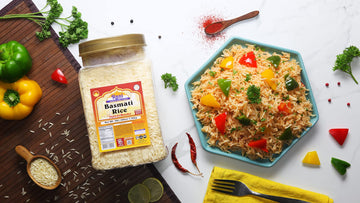 Rani Platinum White Basmati Rice Extra Long Aged 48Oz (3Lbs) 1.36Kg Pet Jar ~ All Natural | Gluten Friendly | Vegan | Indian Ori