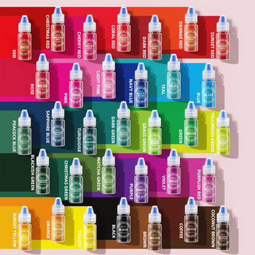 Cherrysea Food Coloring Set - 33 Vibrant Colors, 0.25 Fl Oz Each, Ideal for Baking and Decorating, White