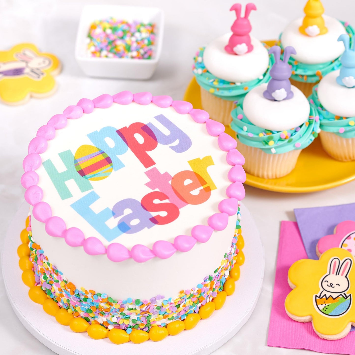 Decopac Quins Fancy Sprinkles, 19.5Oz, Candy Sprinkles In Handheld Container, Edible Sprinkles For Celebration Cakes, Cupcakes, Cookies - Pastel Sequin Quins