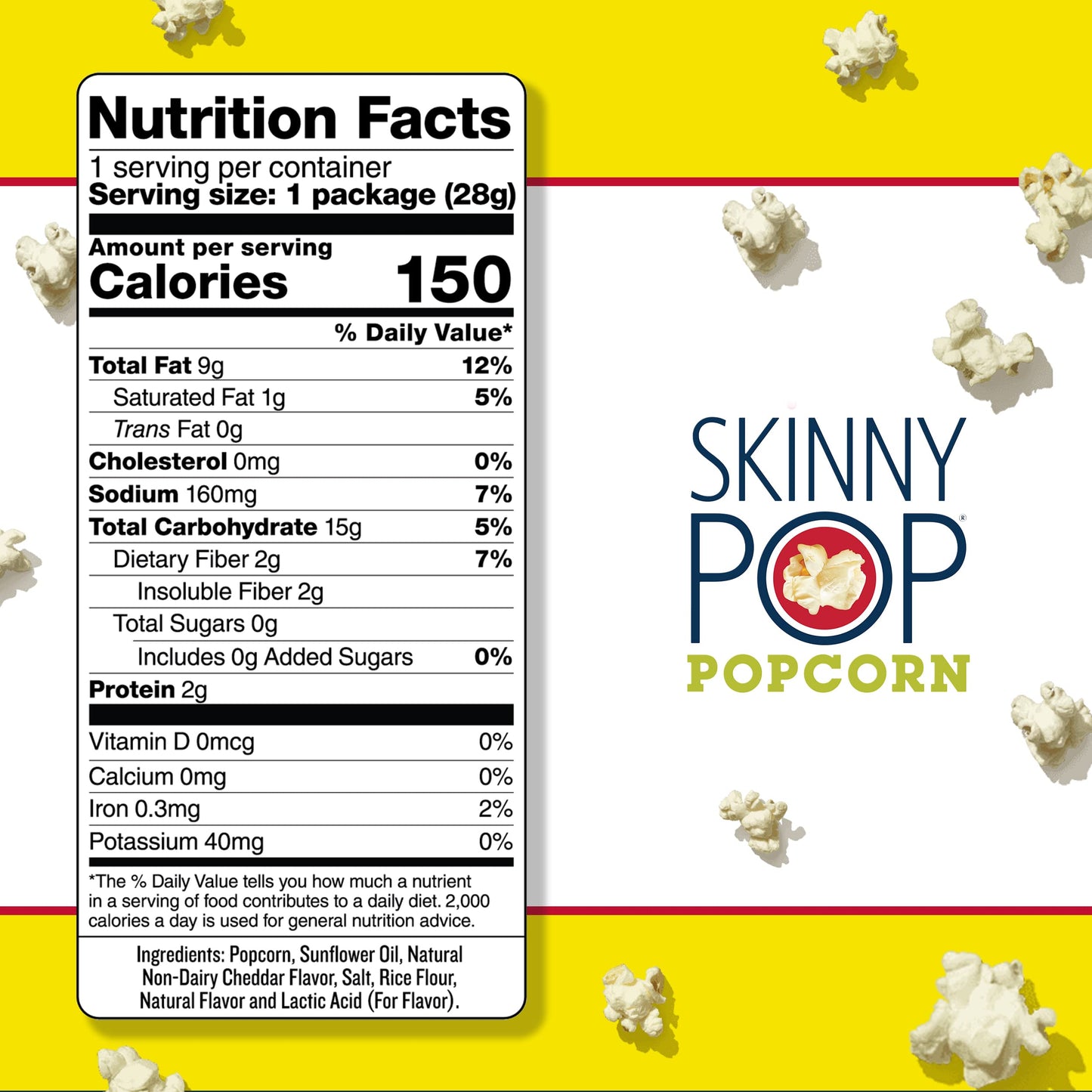 Skinnypop Popcorn White Cheddar 1 Ounce