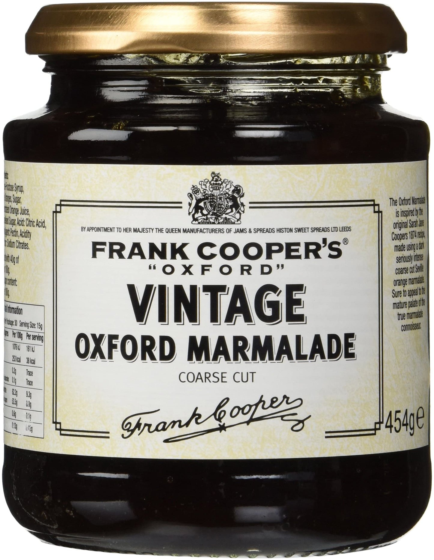 Frank Coopers Vintage Coarse Cut Oxford Marmalade 16 oz. 454g - 4 PACK