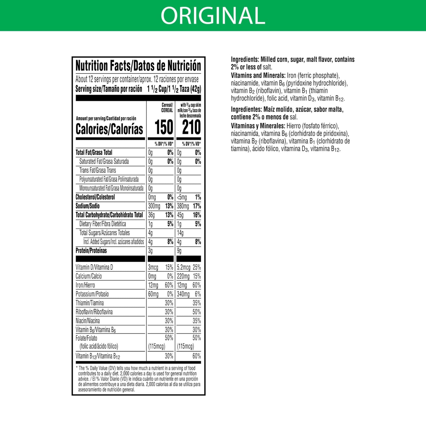Kellogg's Corn Flakes Breakfast Cereal, Family Size 18 oz (Pack of 6), Original, Kids Cereal, Ideal for Family Breakfast