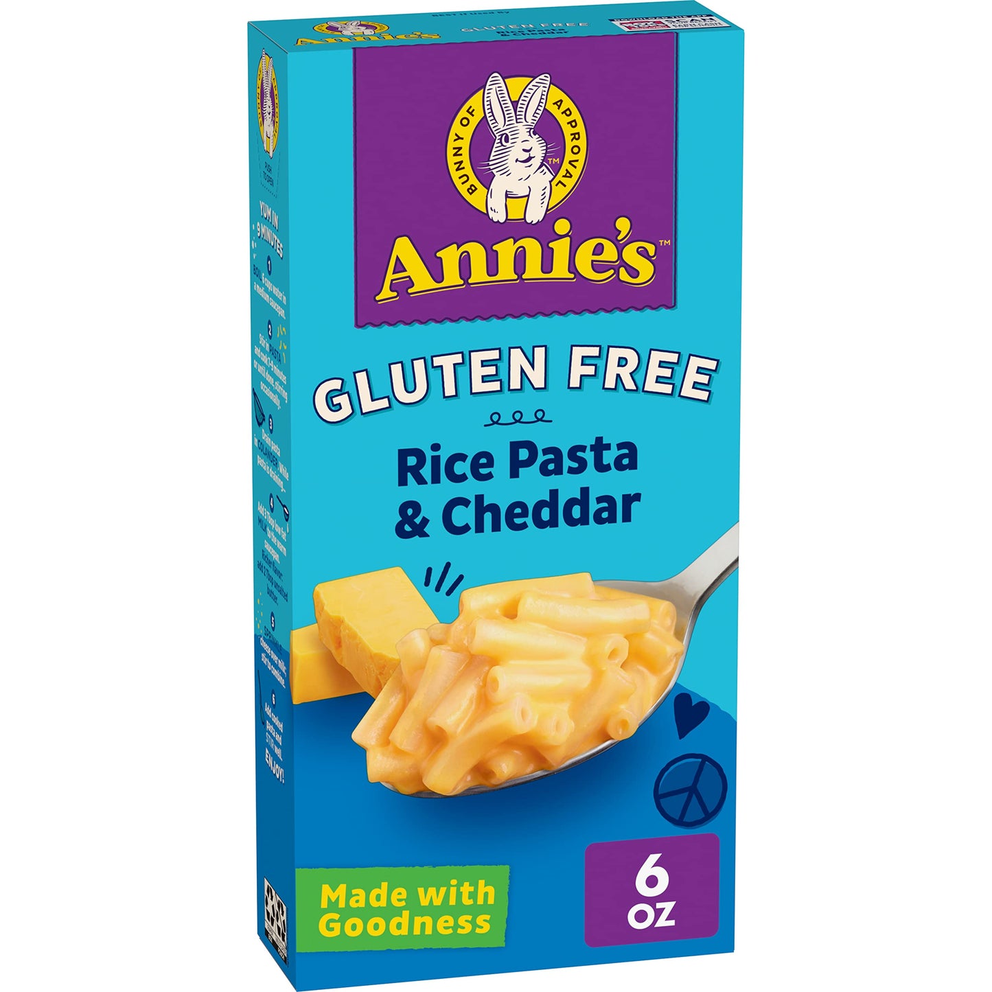 Annies Homegrown Gluten-Free Rice Pasta & Cheddar Mac & Cheese 6-Ounce (Pack of 144)