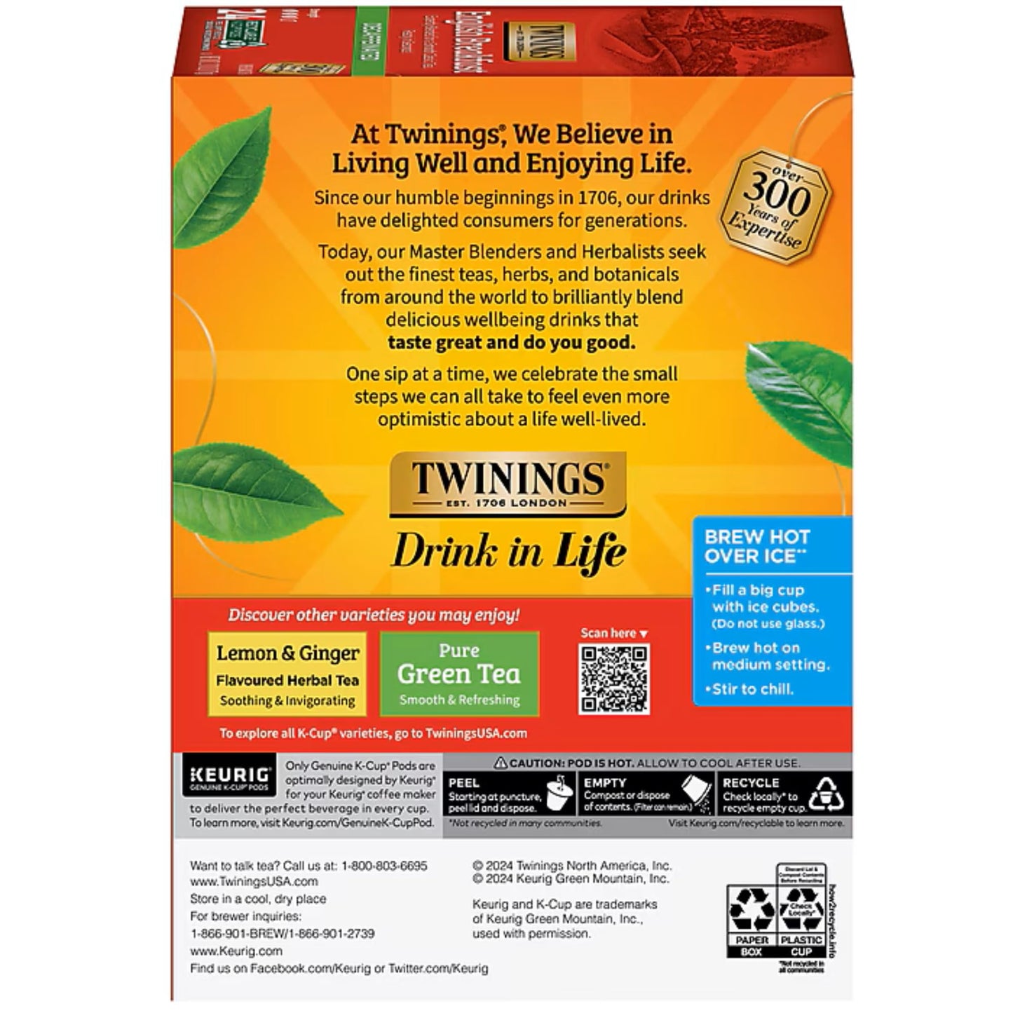 Twinings Tea English Breakfast Decaf K-Cups, 24 Count (Pack of 2)