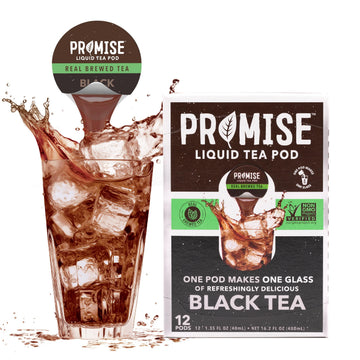 Promise Tea Single Serve Liquid Tea Concentrate Pods By Java House, Peel And Pour (Pack Of 12, Black Tea)
