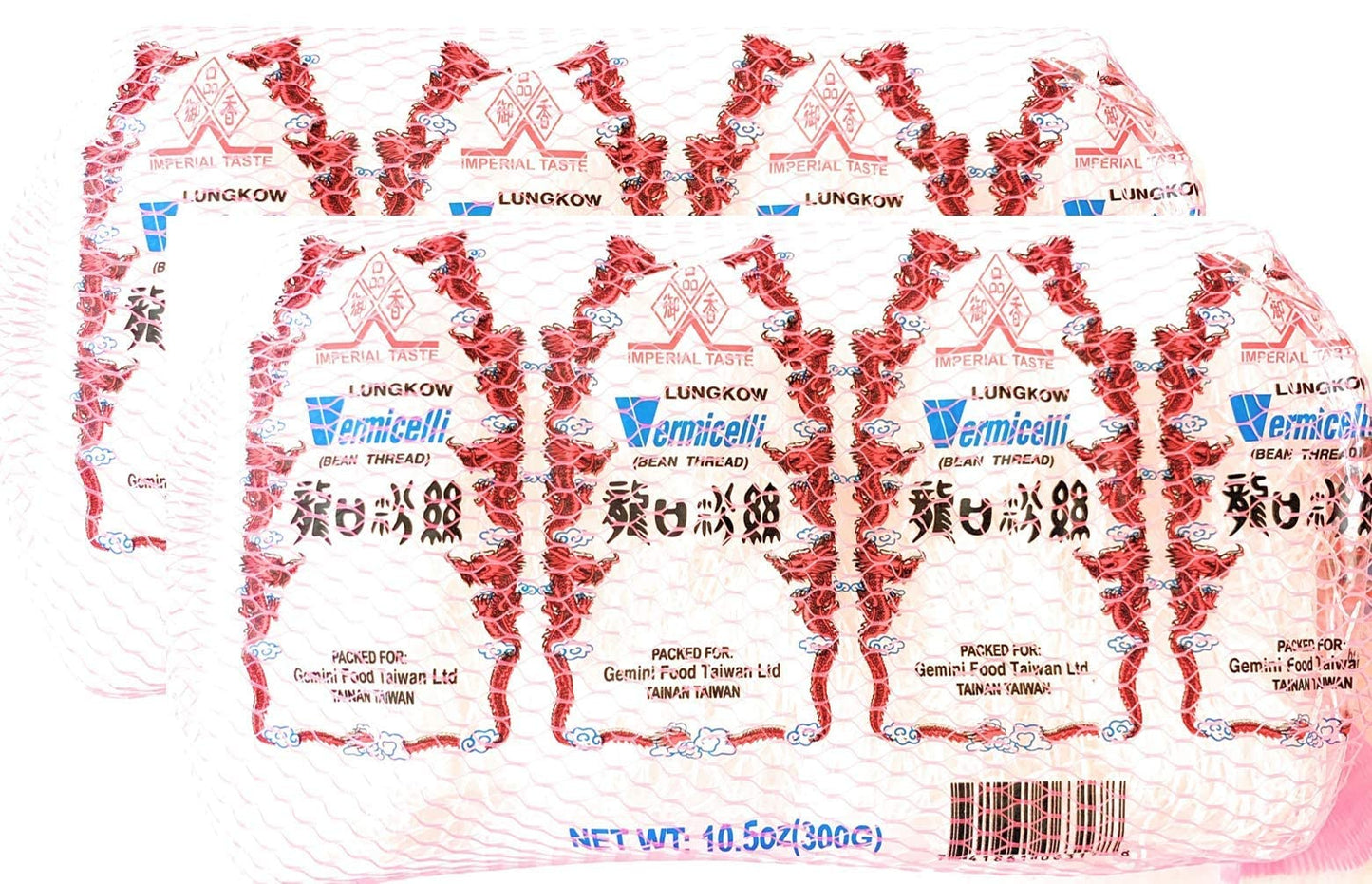 Lungkow Vermicelli Bean Thread Glass Noodles Product Of Taiwan 608 Grams (2 Pack 8 Ct Each Pack)