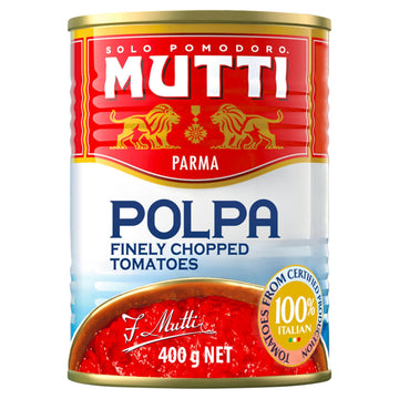 Mutti Crushed Tomatoes (Polpa), 14 oz. | 12 Pack | Italys #1 Brand of Tomatoes | Fresh Taste for Cooking | Canned Tomatoes | Veg