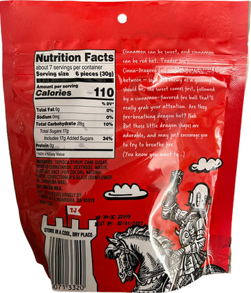 Trader Joe'S Cinna-Dragons Cinnamon Flavored Hot Spicy Soft & Chewy Gummy Candy (Pack Of 3)