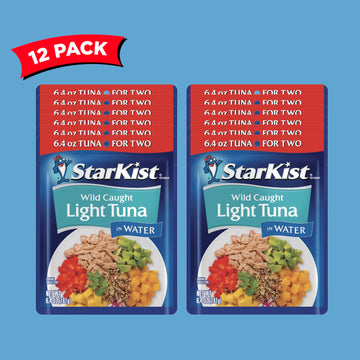 StarKist Chunk Light Tuna in Water - 6.4 Oz Pouch (Pack of 12)