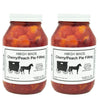Amish Pie Filling and Topping - (Two - 32 Oz Jars) (Cherry Peach)