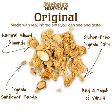 Micheles Granola Original, Handmade, Whole Grain, Vegan, Gluten-Free & Non-GMO, 36oz Resealable Bag