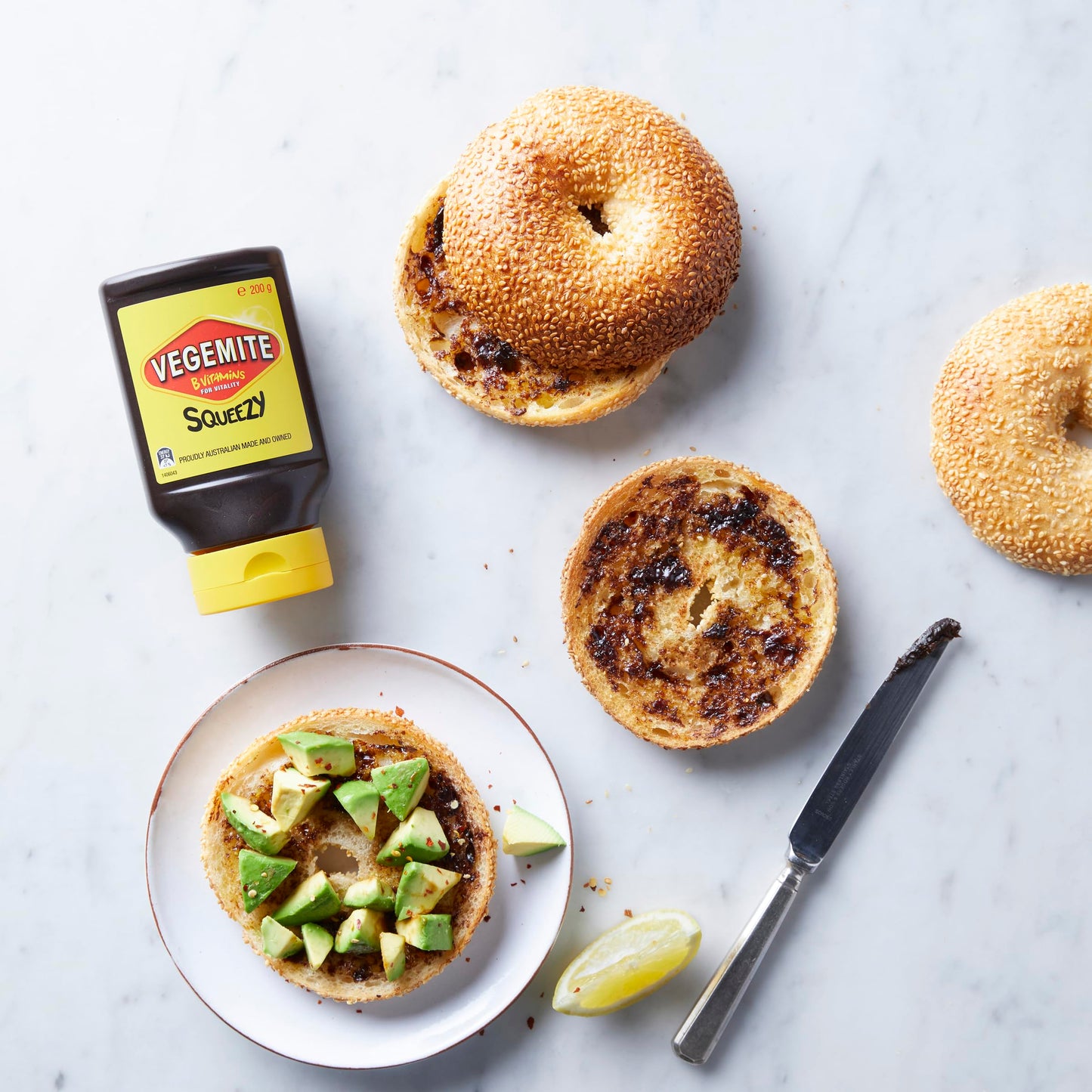 Vegemite Squeezy Spread 200g Bottle - Convenient Squeeze Format, Rich in B Vitamins - Made in Australia