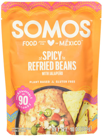 SOMOS Spicy Refried Beans, 10 OZ