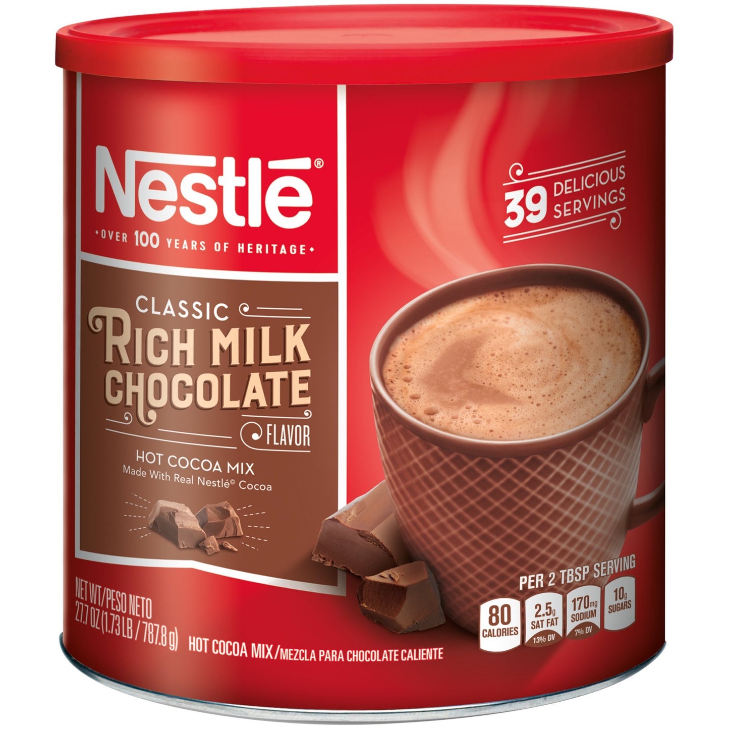 Nestle Hot Cocoa Mix, Rich Milk Chocolate Flavor, 27.7 Ounce Canister