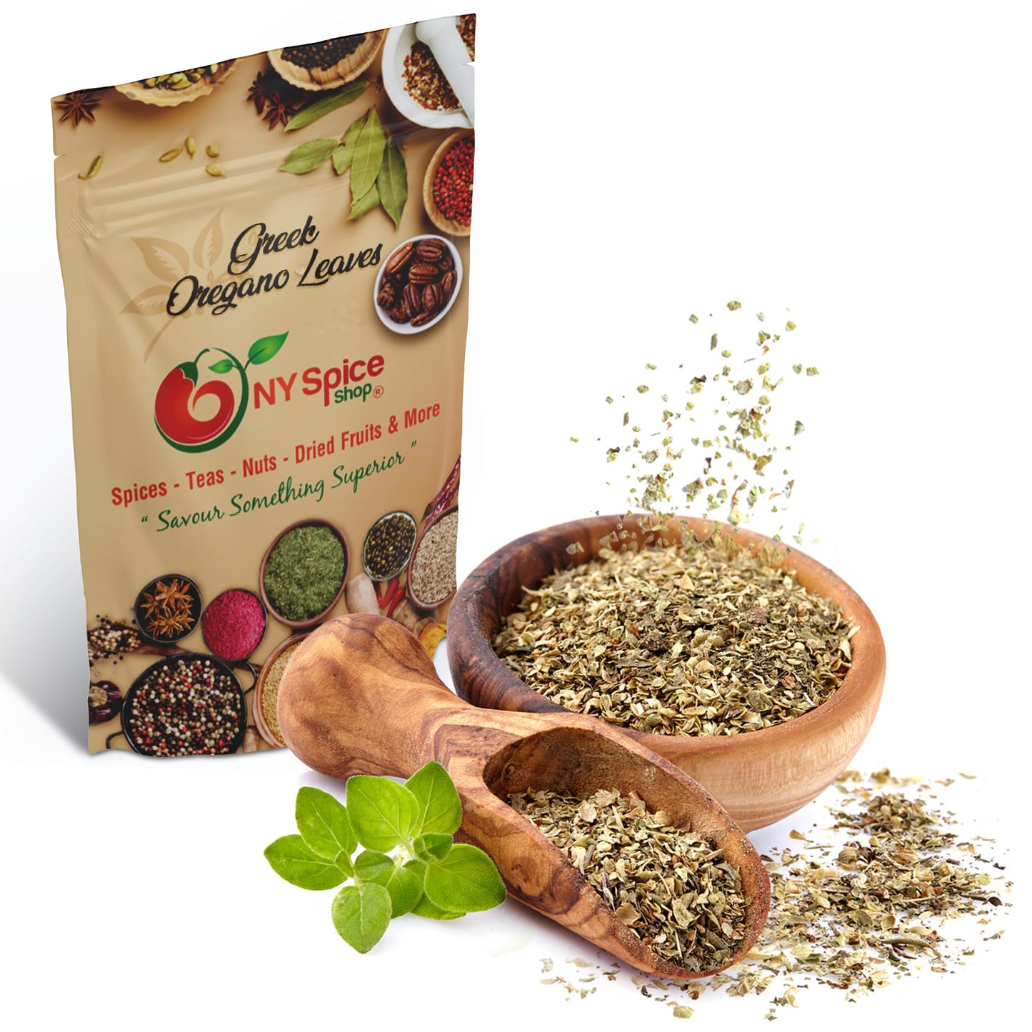 NY Spice Shop Greek Leaves Dried Oregano Bulk - 8 Ounce Oregano Dried Leaf - Fresh Oregano Seasoning - Oregano Leaves - Dry Oreg