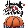 LINGBOOM Basketball Cake Topper for 13th Birthday, Sport Theme Decoration, Model C-8th Basketball-Black, Perfect for Boys Kids