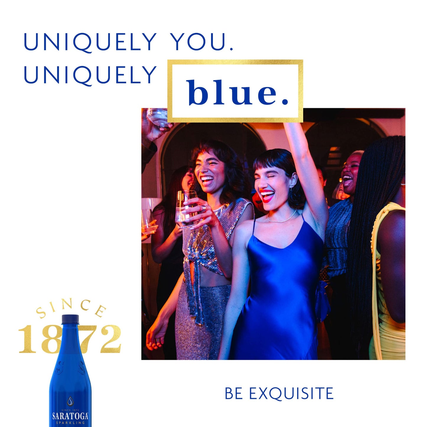 Saratoga Sparkling Spring Water, 16 Oz PET Bottles, 6-Pack - Refreshing Natural Mineral Water