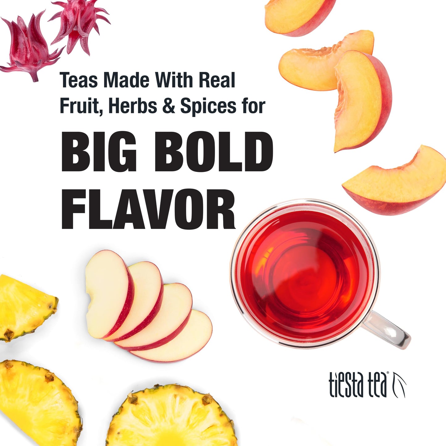 Tiesta Tea - Peach Party | Peach Hibiscus Herbal Tea | Premium Loose Leaf Tea Blend | Non-Caffeinated Fruit Tea | Make Hot Or Ic