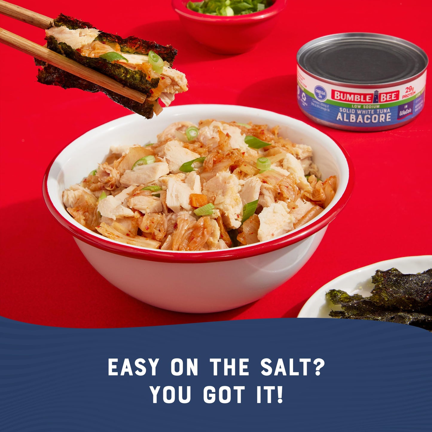 Bumble Bee Low Sodium Solid White Albacore Tuna In Water, 12 Oz Can - Wild Caught Tuna - 22G Protein Per Serving, High In Omega-