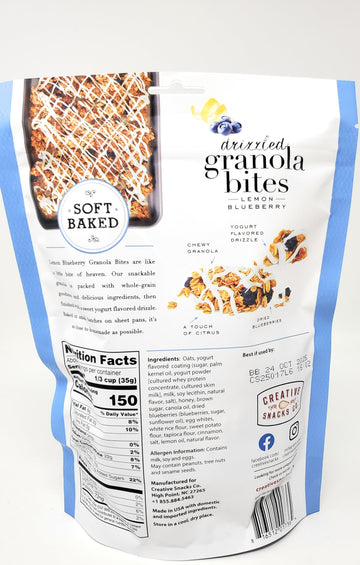 Lemon Blueberry Drizzled Granola Bites, Gluten Free, Soft Baked, 10Oz/284G (Pack Of 1)