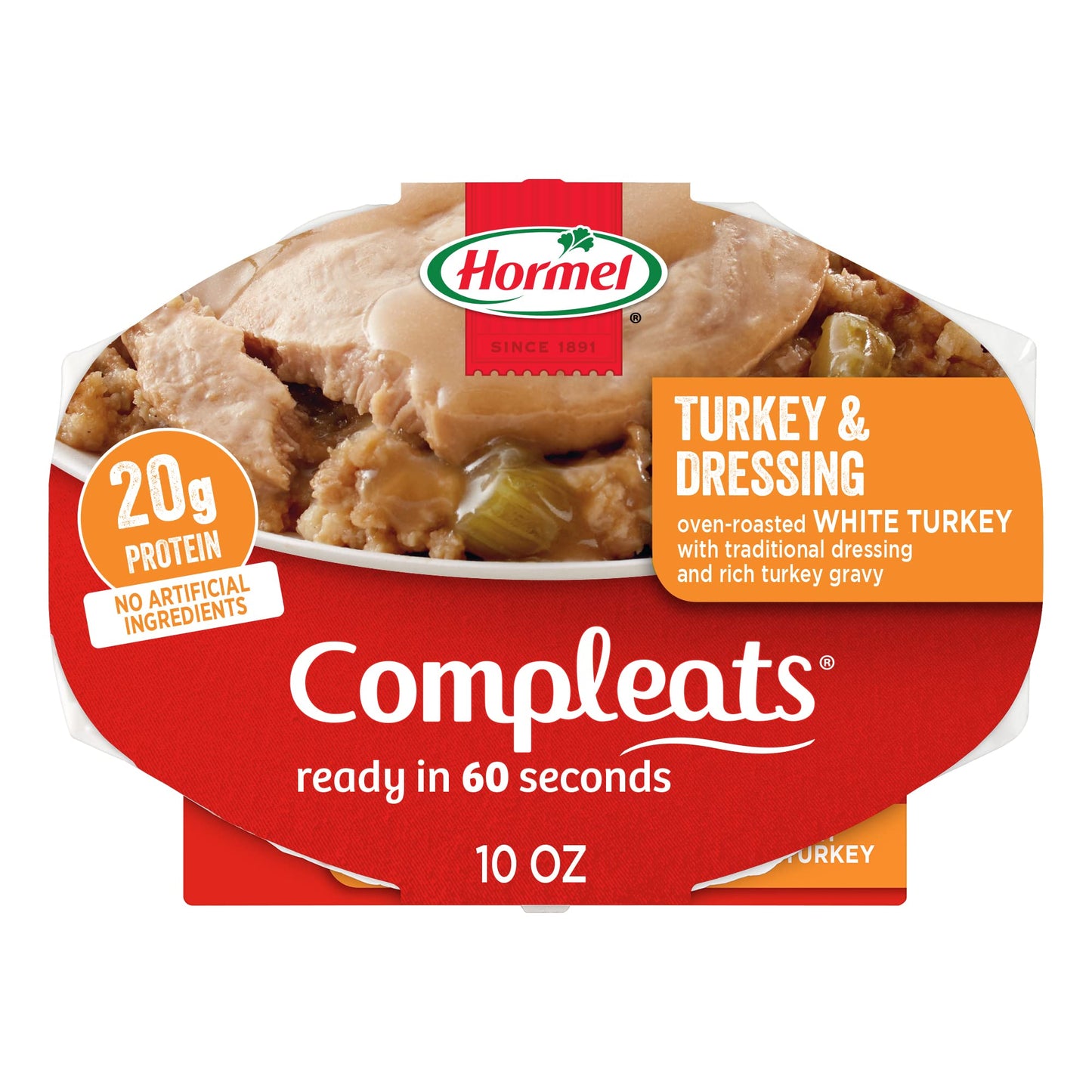 Hormel Compleats Turkey & Dressing Microwave Tray, 10 Oz. (6 Pack)
