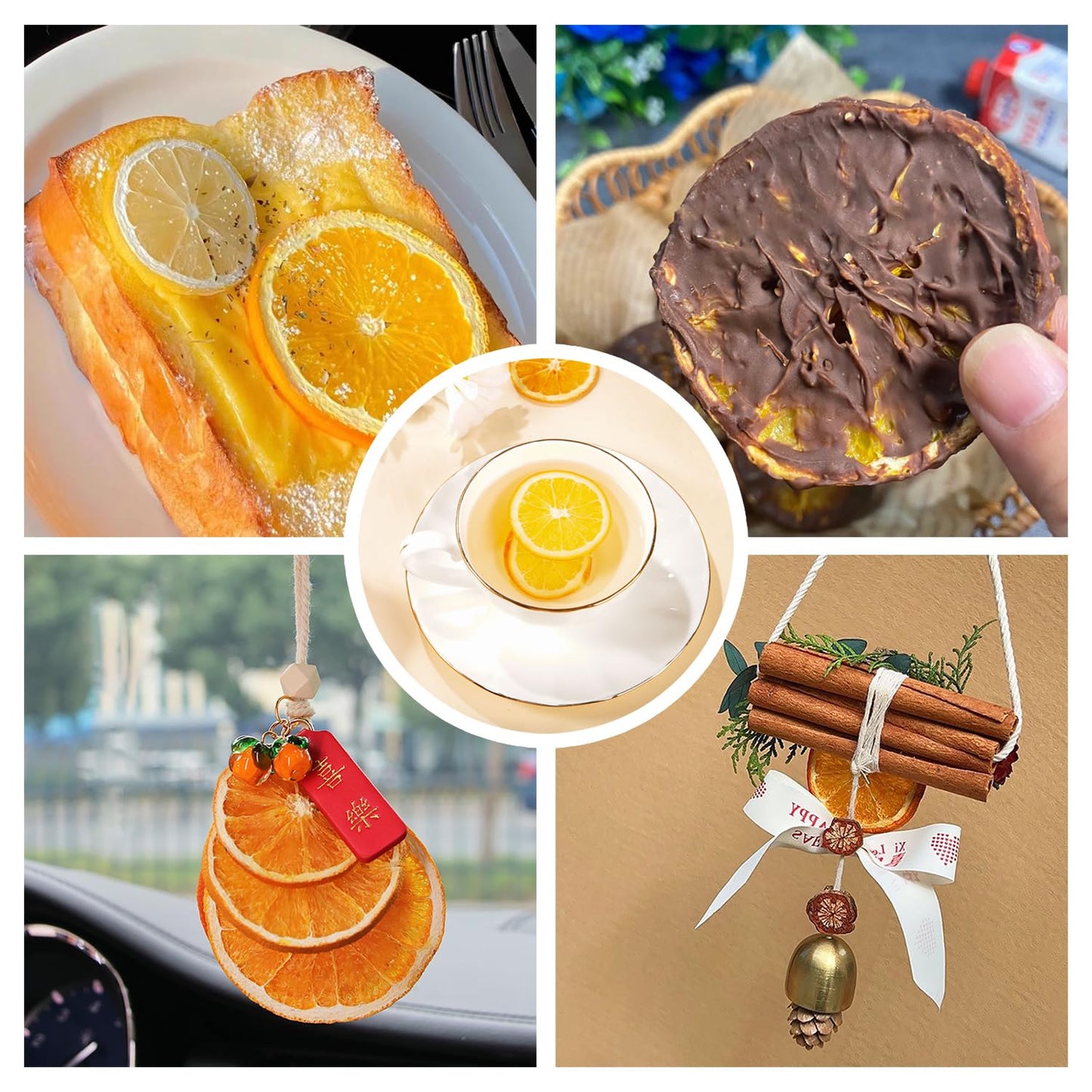 Kachikachi Dried Orange Slices | No Sugar Added | Family Pack | Orange Wheels | Dehydrated Dried Fruit For Cocktails/Cakes/Craft