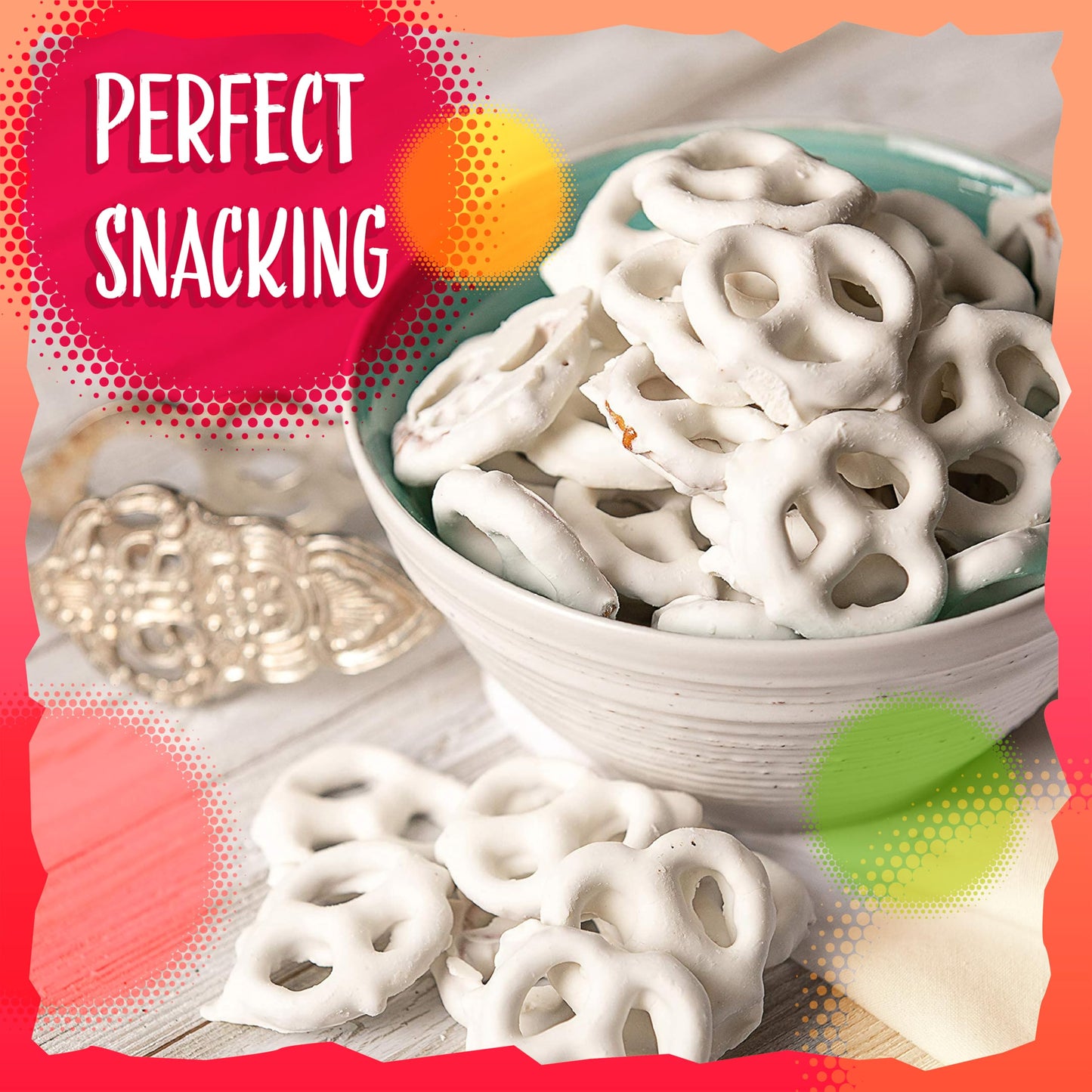 Vanilla Yogurt Covered Pretzels | 2-Pound Bag | Salted Pretzels in Sweet Vanilla Yogurt