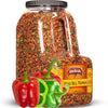 Dehydrated Dried Red And Green Bell Peppers Mix By ItS Delish - 48 Oz (3 Lbs) Restaurant Gallon Size Jug With Handle - Sealed To Maintain Freshness - Chopped & Dried Vegetable Spice Seasoning