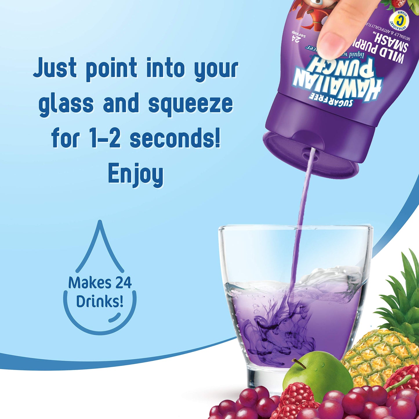 Hawaiian Punch, Wild Purple Smash, Liquid Water Enhancer - New, Better Taste! - High Antioxidant Vitamin C, Sugar Free, Zero Cal