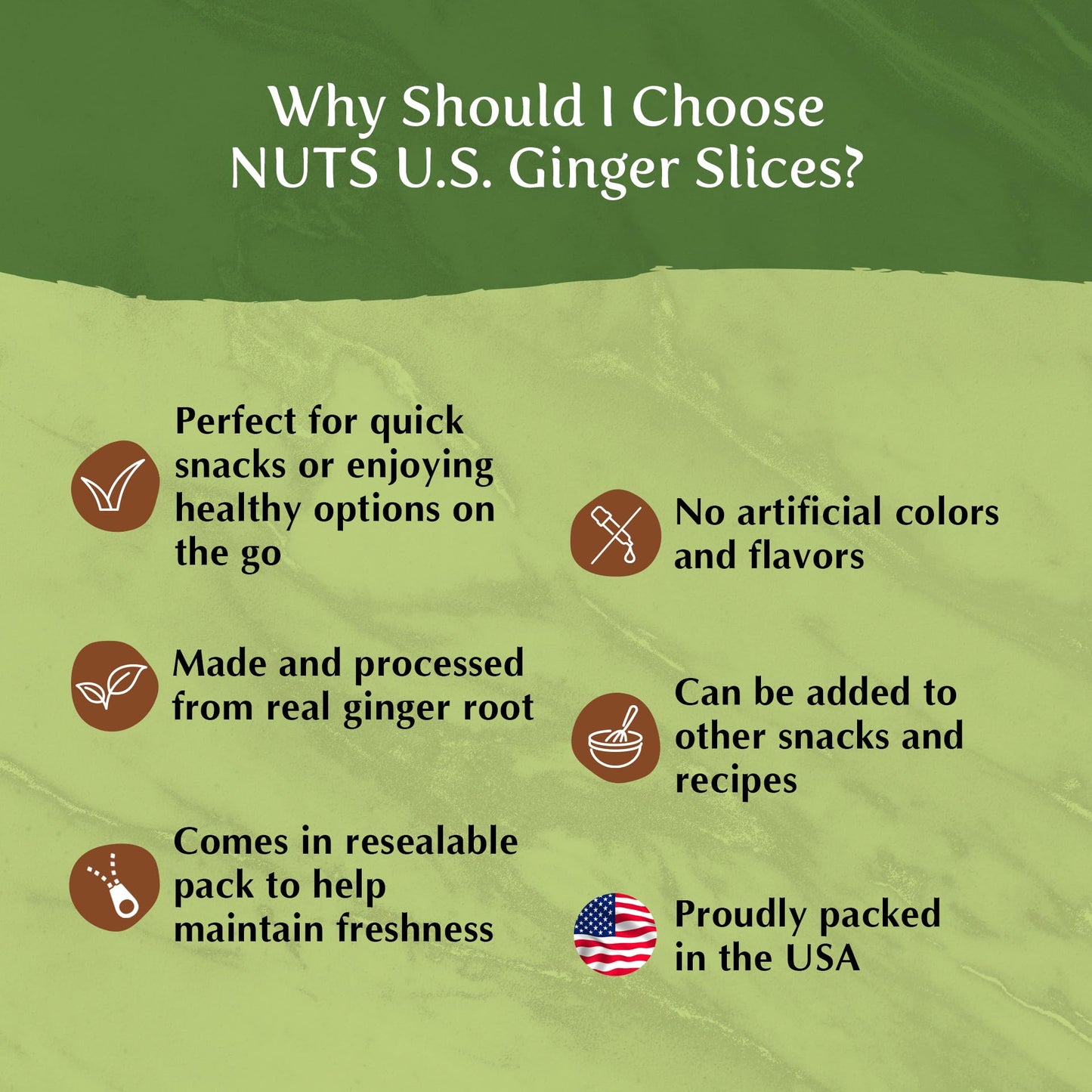 Nuts U.S. - Dried Crystallized Ginger Slices In Resealable Bag (2 Lb)
