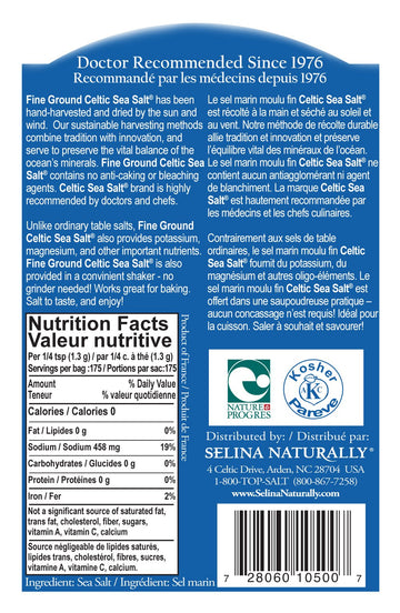 Celtic Sea Salt, Fine Ground Resealable Bag, 8 Oz