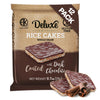 Deluxe & Bla Bla Chocolate Covered Rice Cakes 12 Pack - Whole Grain, Gluten-Free, Kosher, Low-Calorie Snack - Coated with Dark C