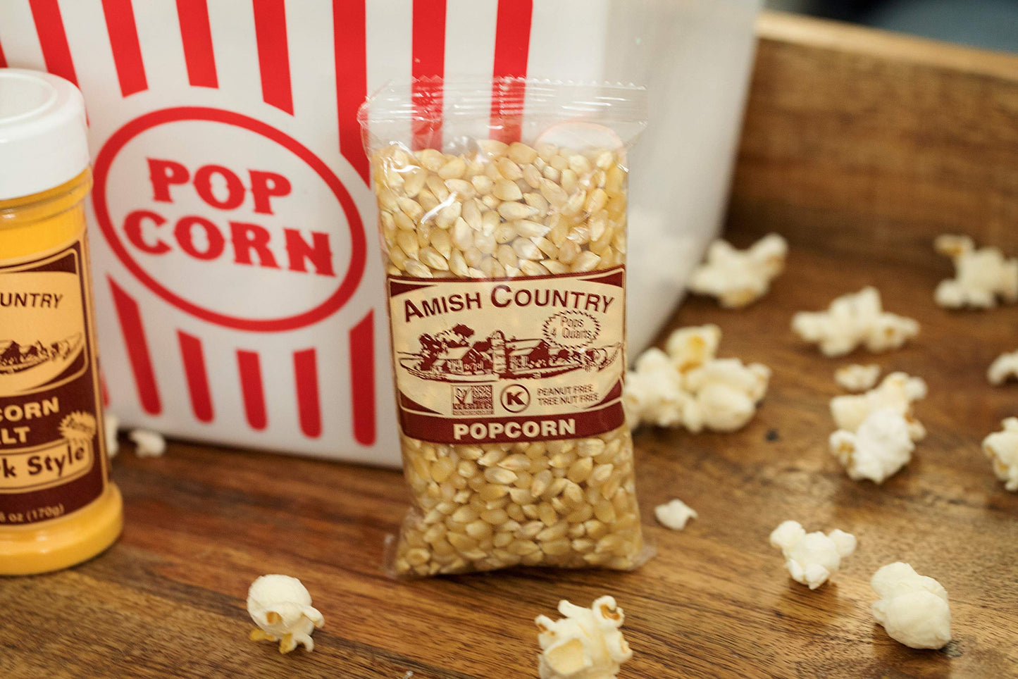 Amish Country Popcorn | 10-4 oz Bags | Baby White Popcorn Kernels | Old Fashioned with Recipe Guide (10-4 oz Bags)