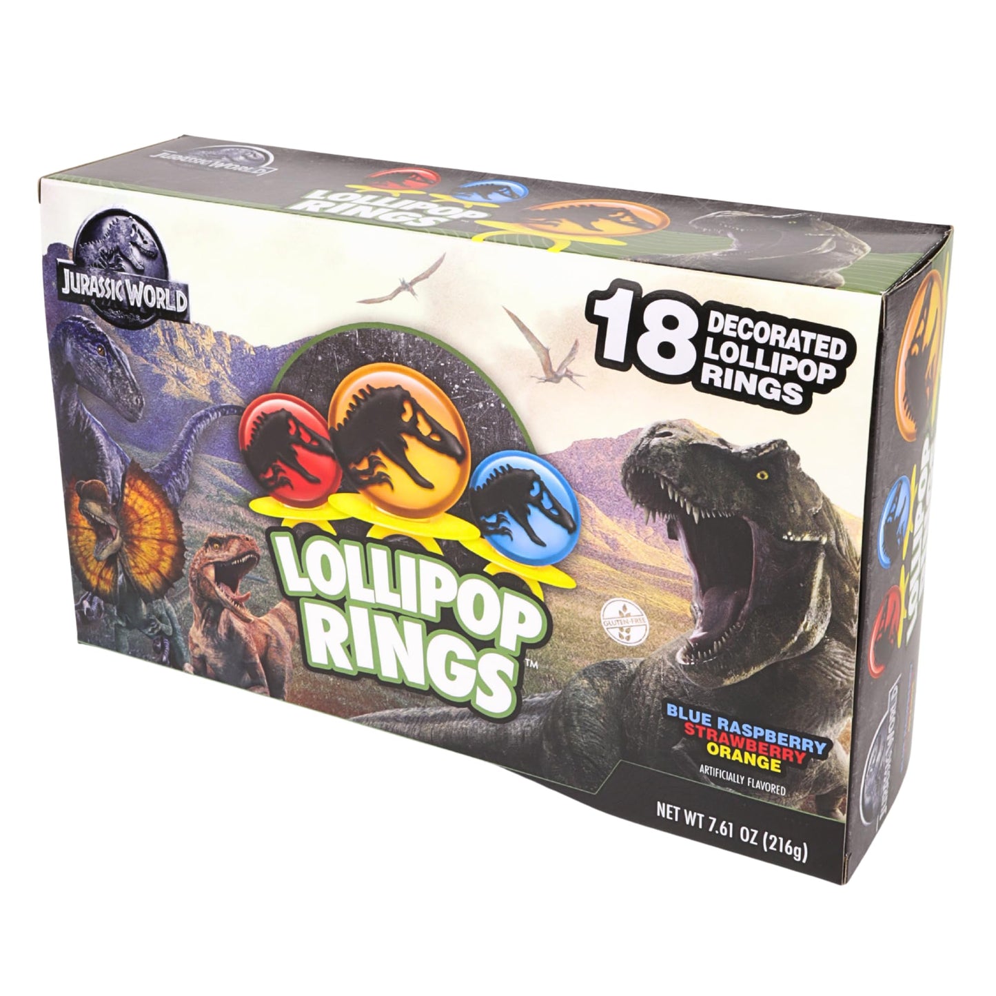 Jurassic World Lollipop Rings, Individually Wrapped Candy Birthday Party Favors, Dinosaur Themed Parties, 18 Suckers
