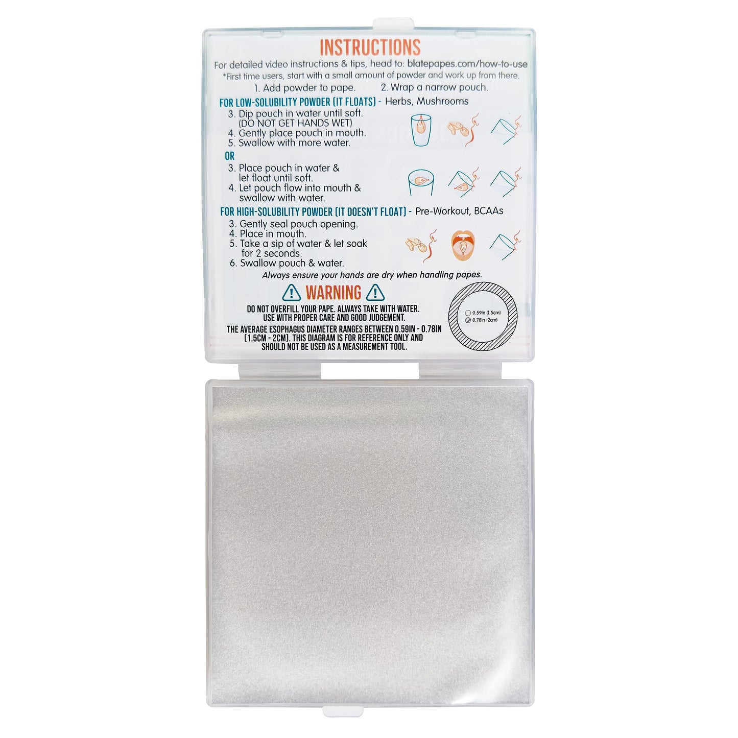 Blate Papes Edible Film Squares, Potato Starch, 200 Count, Model BP-002