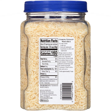 RiceSelect Texmati White Rice, Long Grain, Gluten-Free, Non-GMO, 32 oz (Pack of 4 Jars)