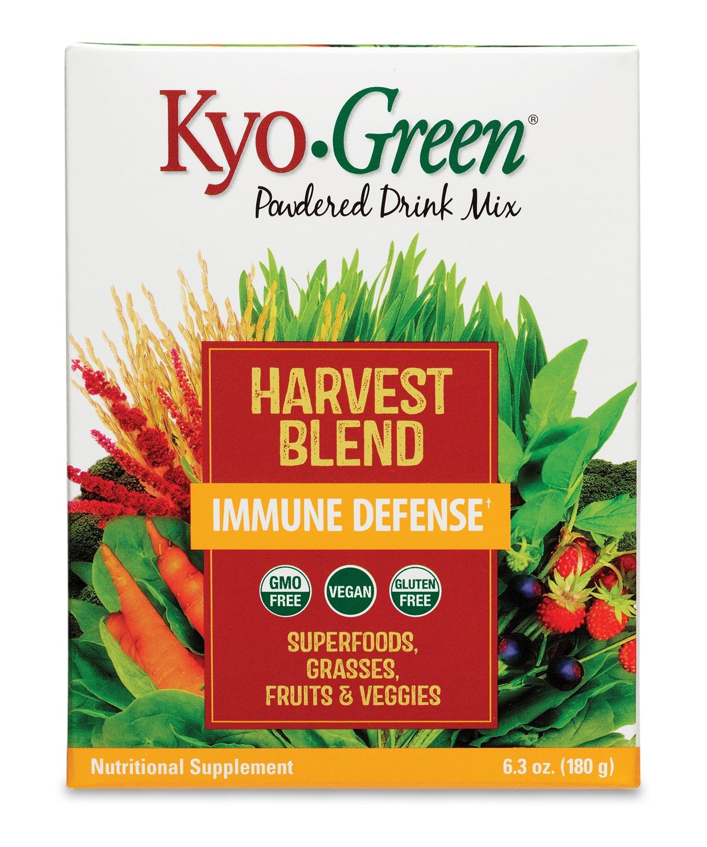 Kyolic Kyo-Green Harvest Blend Superfood Supplement, 6 Ounce Bottle, Model 730-50