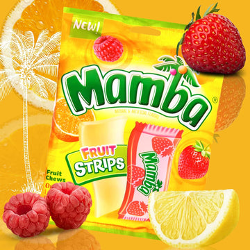 Sweetzo - Mamba Strips and Tropic Chews, Individually Wrapped Fruit Flavored Chewy Candy, Summer 2024 Candies for Goodie Bags an